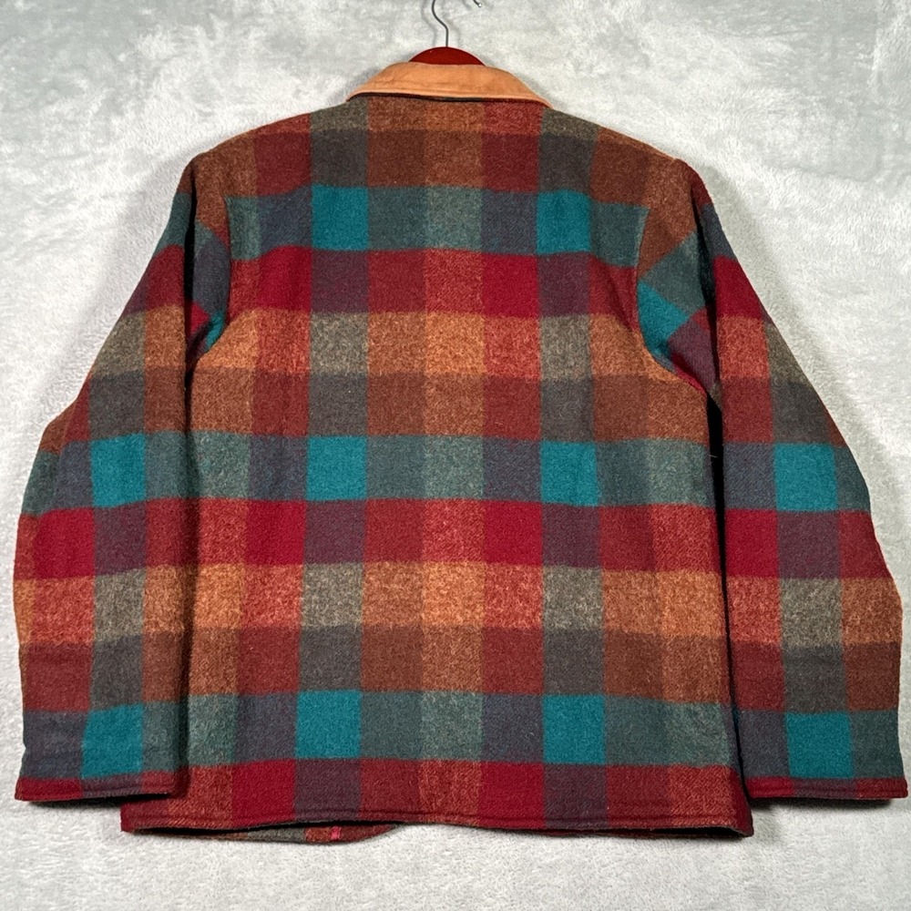 Vintage Woolrich Jacket Womens M Plaid Wool Lined Button Front Collared - Picture 6 of 7